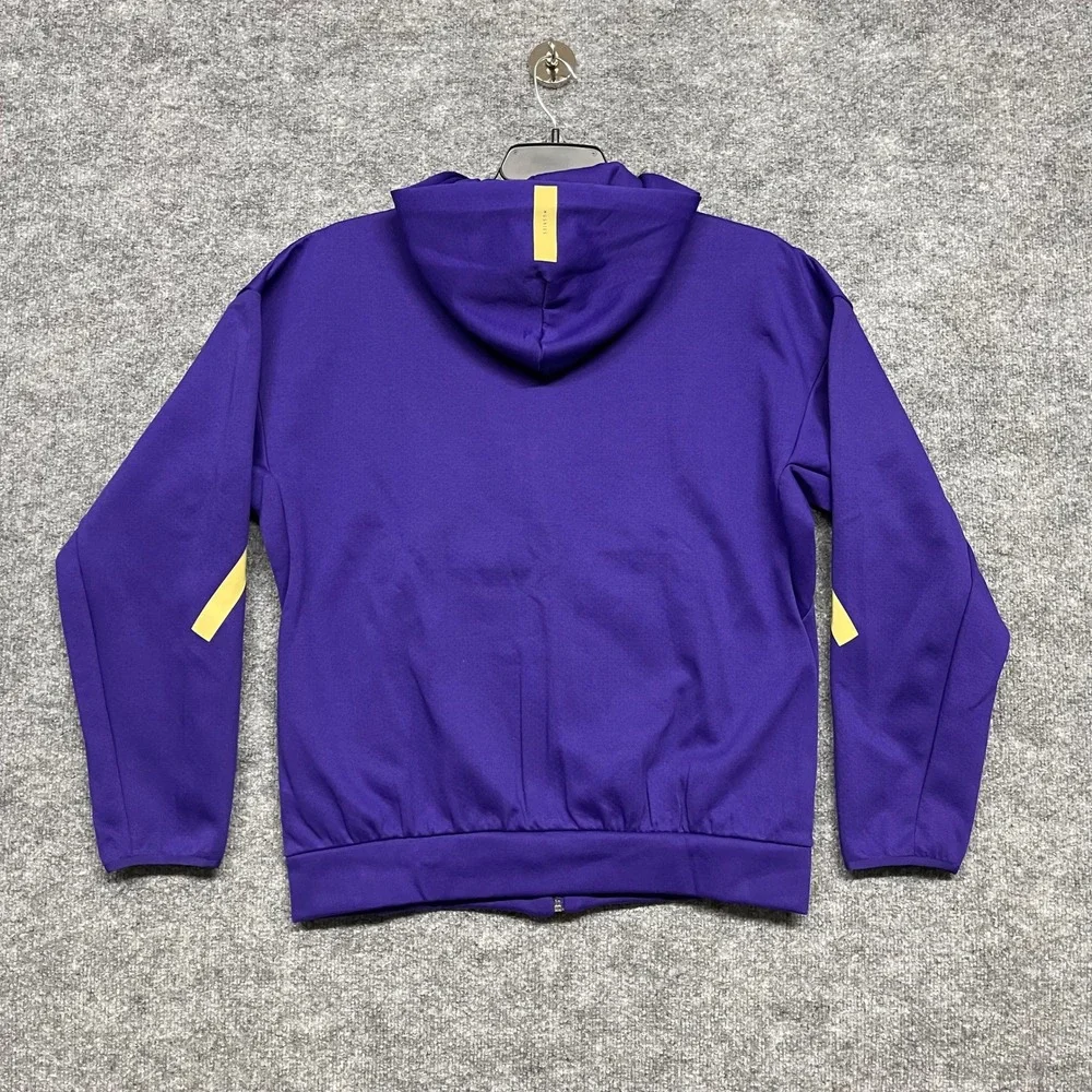 Washington Huskies Jacket Men Medium Purple Gold Adidas ZNE Full Zip Hooded NCAA